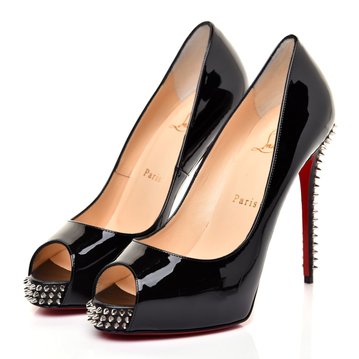 Patent New Very Prive Spikes 120 Pumps 37 Black