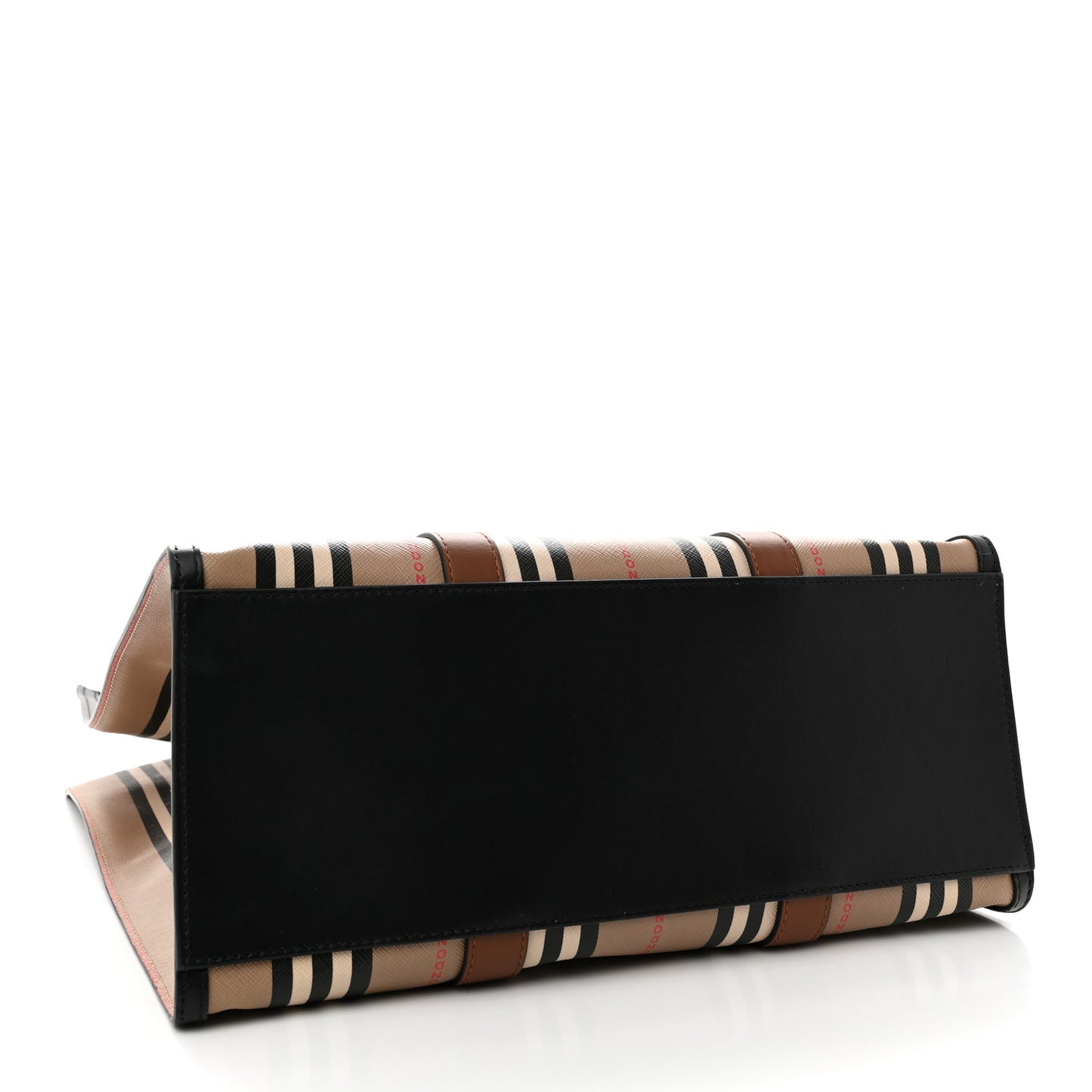 E-Canvas Stripe Book Tote Tan Archive Beige