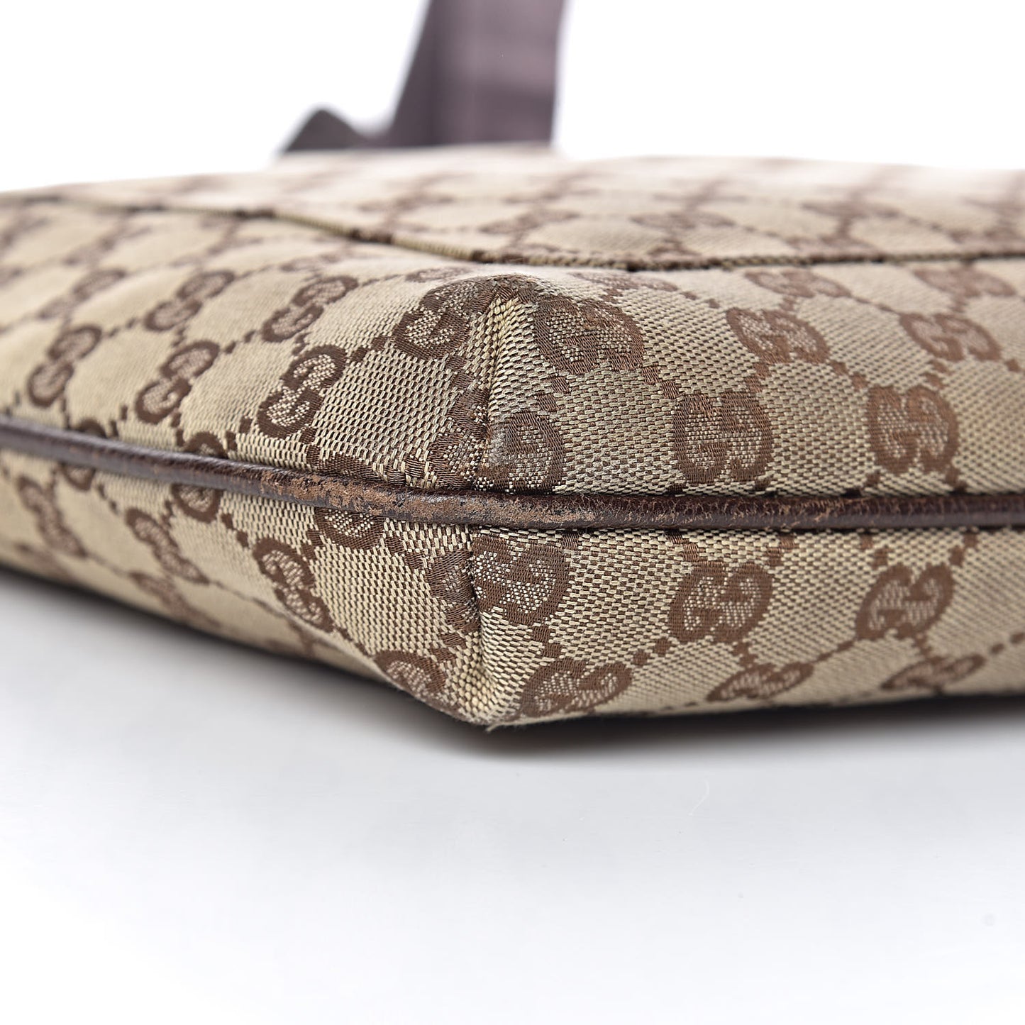 Monogram Large Flat Messenger Bag Dark Brown