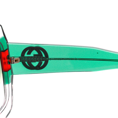 Gucci Square Web Frame GG0178S Sunglasses Green Red 5 of 7