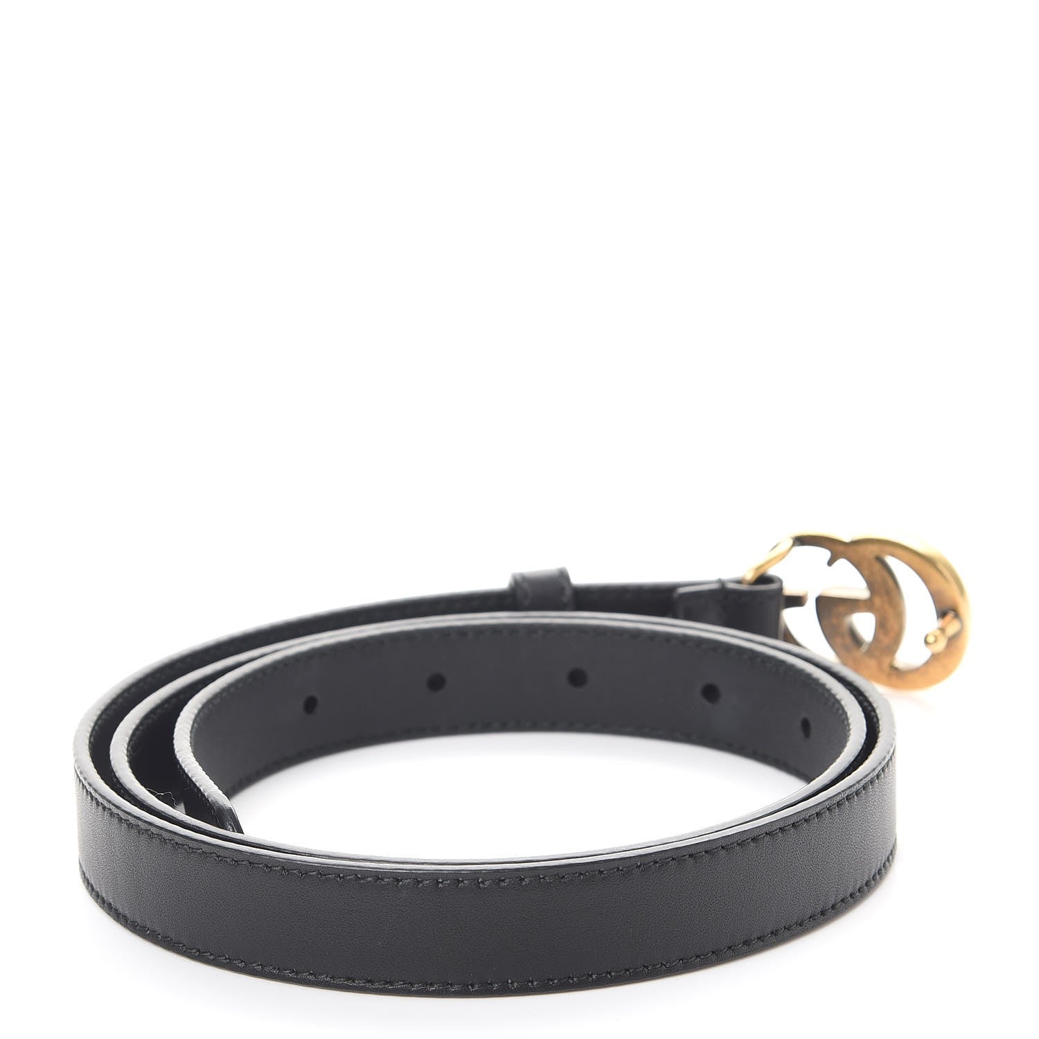 Gucci Calfskin Double G 20mm Belt 85 34 Black 3 of 7