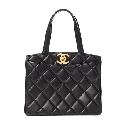 Chanel Lambskin Quilted CC Shoulder Bag Black 1 of 10