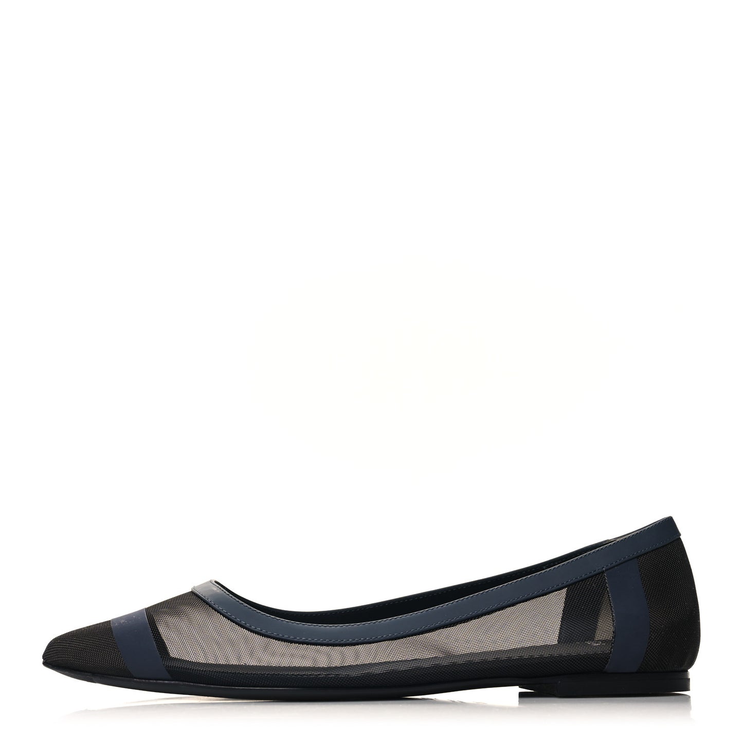 Mesh Skimmer Ballerina Flats 37.5 Navy Black