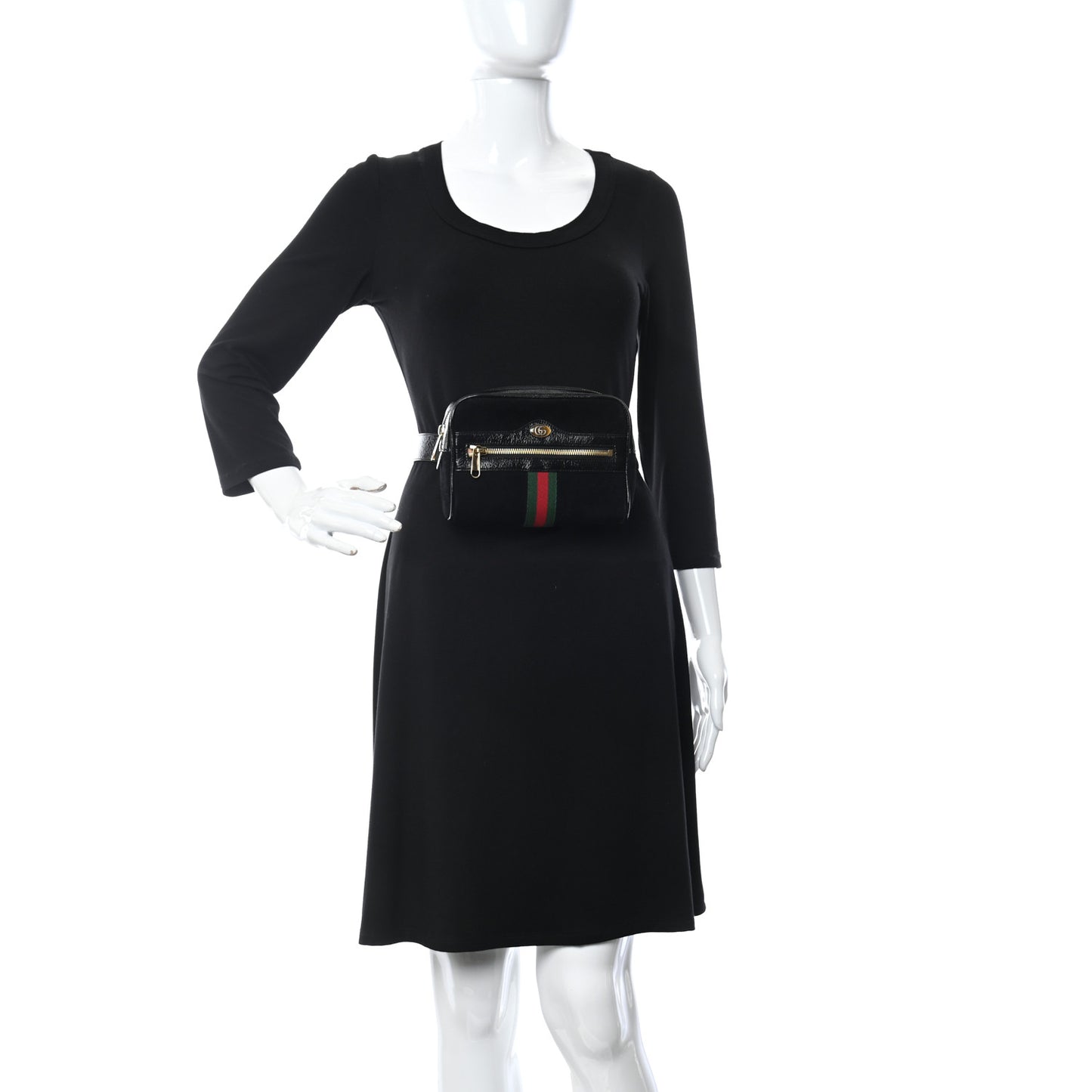 Suede Small Ophidia Belt Bag 95 38 Black