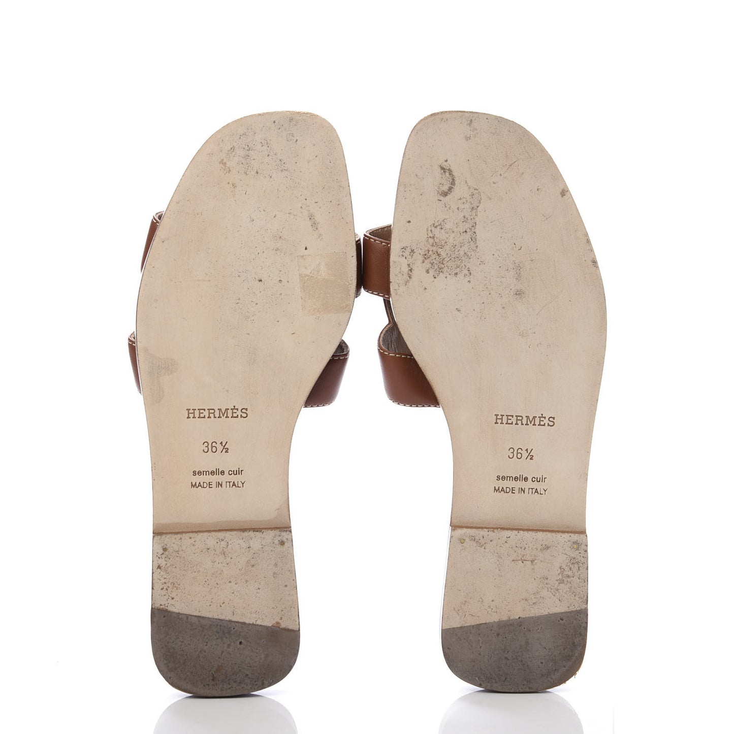 Box Calfskin Oran Sandals 36.5 Gold