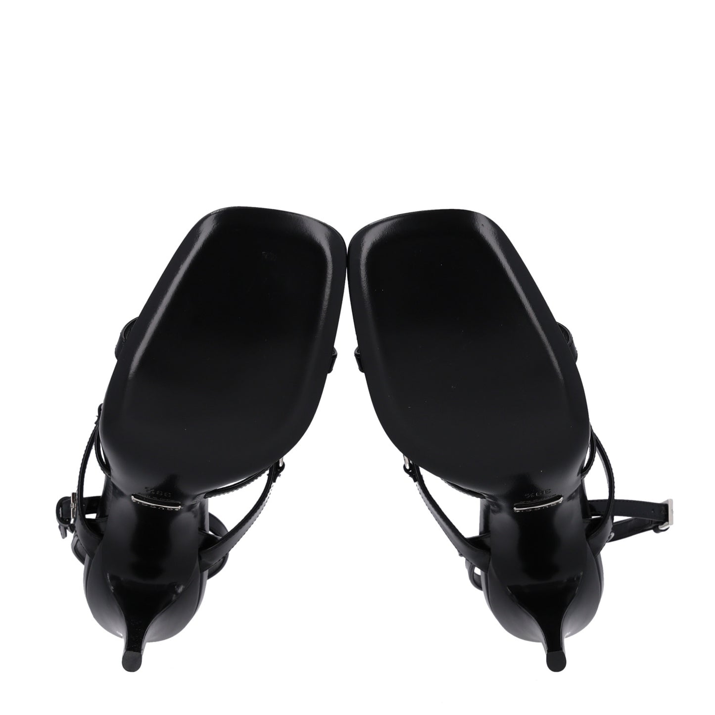 Nappa Regent Strappy Horsebit Sandals 39.5 Black