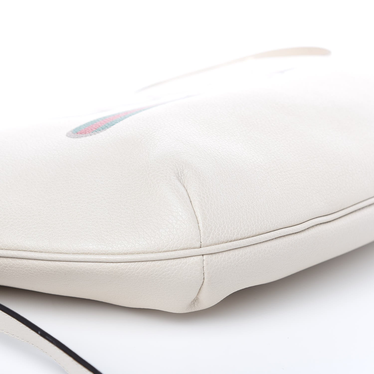 Gucci Grained Calfskin Logo Half Moon Hobo White 8 of 9