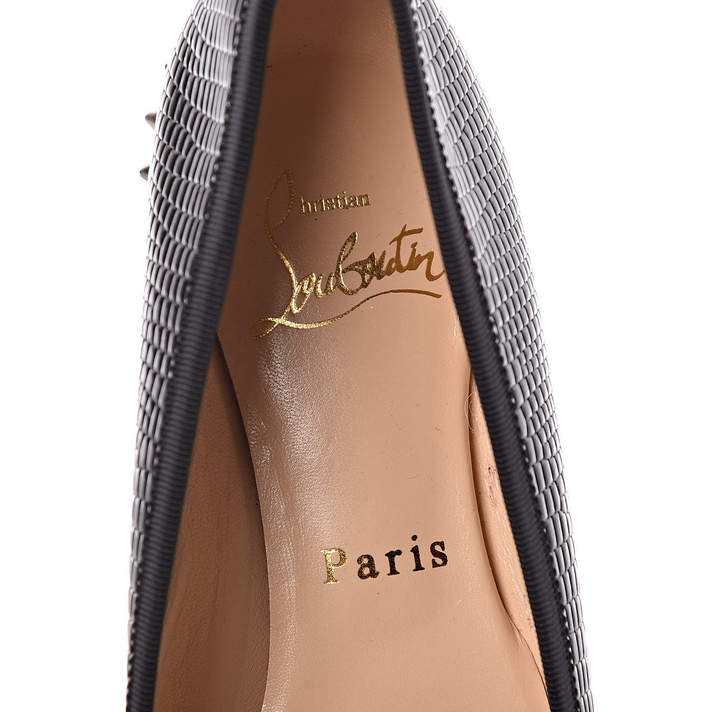 Nappa Spiked Hall Flats 36.5 Black