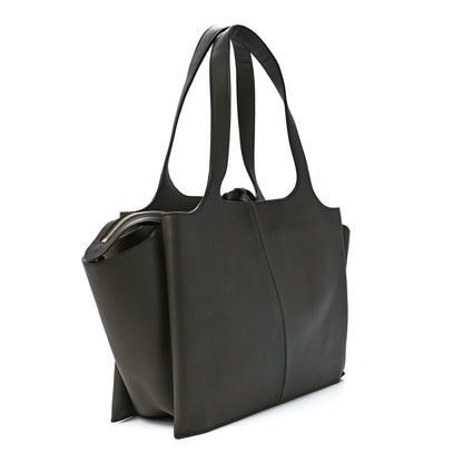 Celine Supple Natural Calfskin Medium Tri-Fold Bag Stone 3 of 13