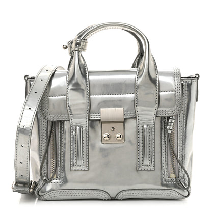 3.1 Phillip Lim Metallic Calfskin Mini Pashli Satchel Metallic Tin 1 of 15