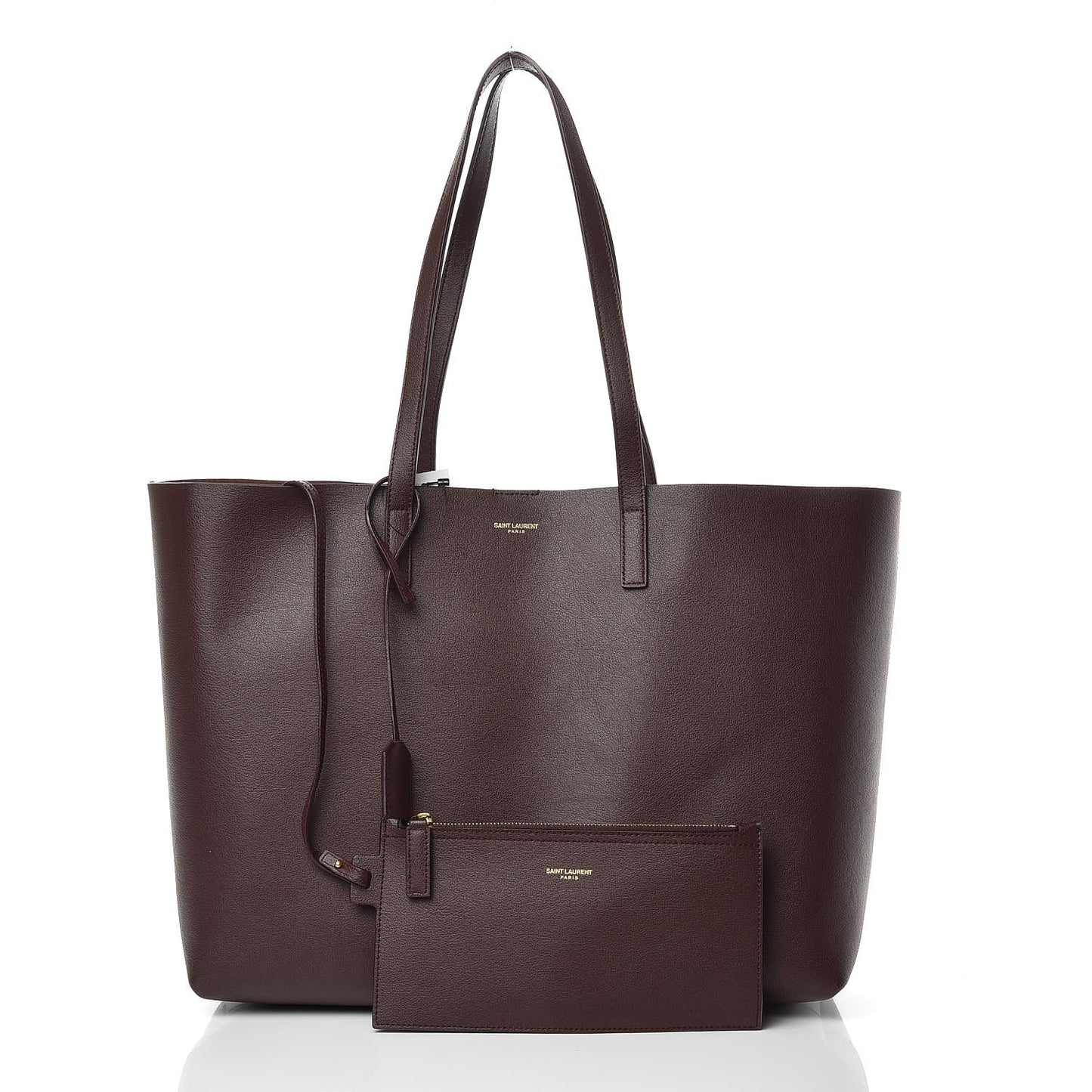 Calfskin Large Shopping Tote Bordeaux