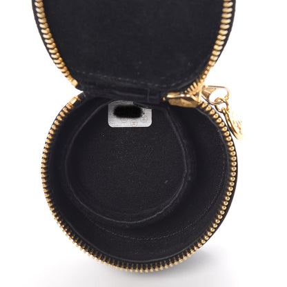 Chanel Caviar Round Jewelry Travel Case Black 5 of 11