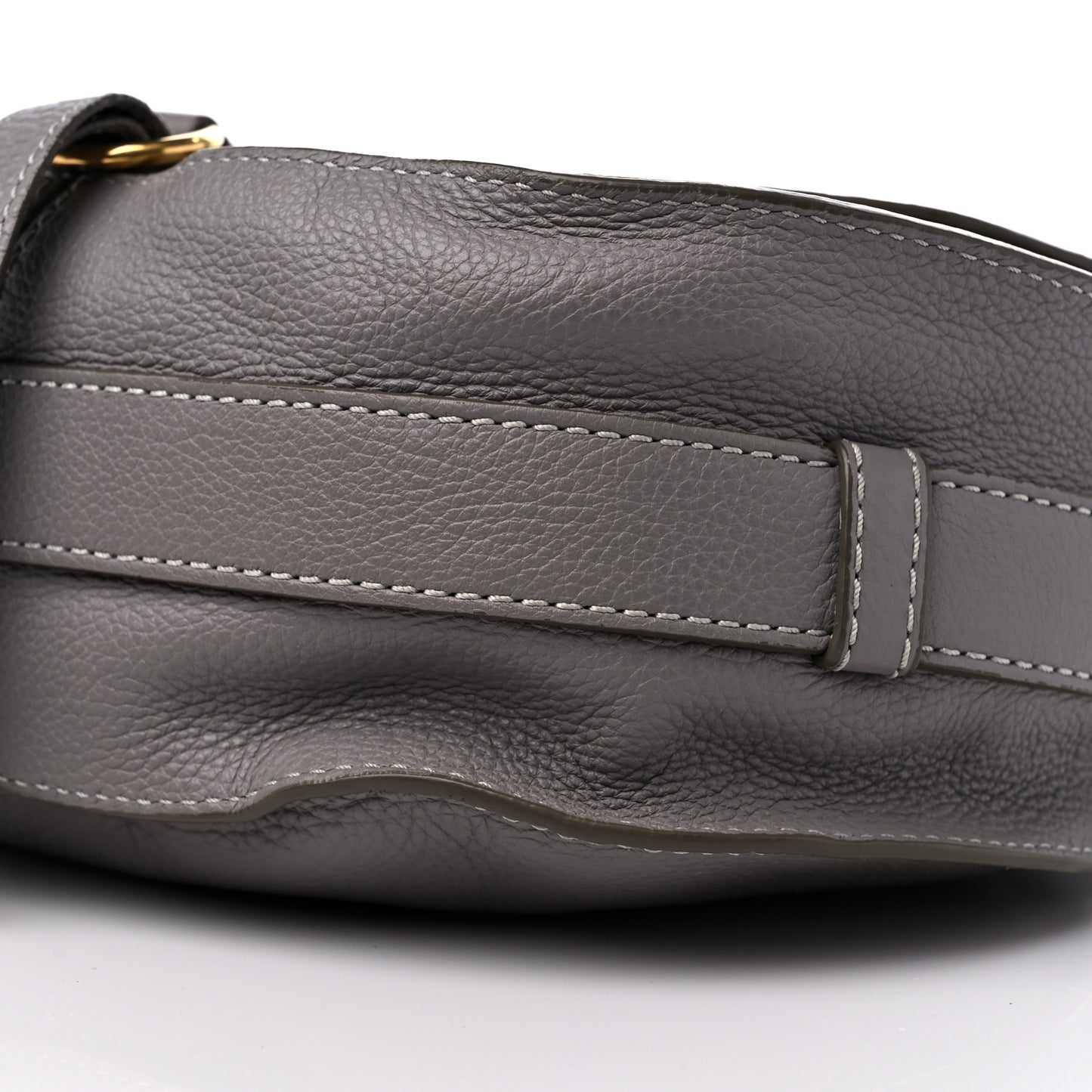 Calfskin Medium Marcie Round Crossbody Bag Cashmere Grey