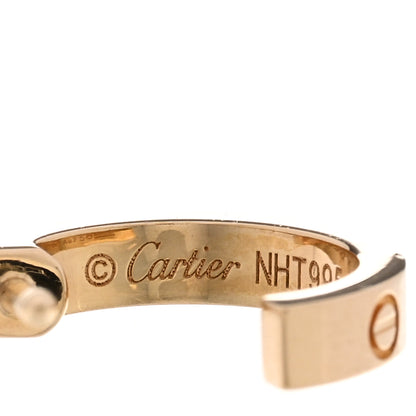 Cartier 18K Yellow Gold Small LOVE Hoop Earrings 4 of 5