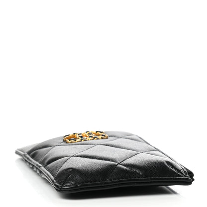 Chanel Lambskin Quilted Chanel 19 Phone and Card Holder Black 4 of 7