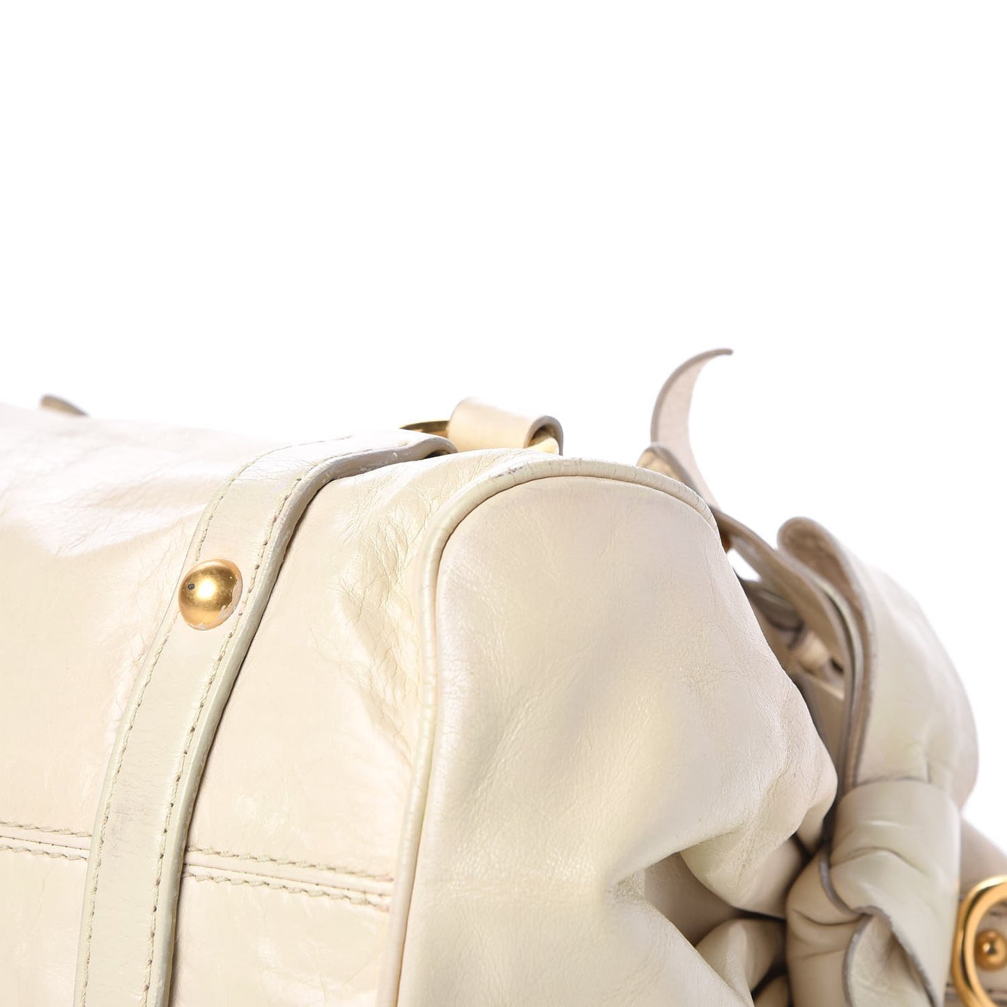 Vitello Lux Bow Bag Satchel Talco