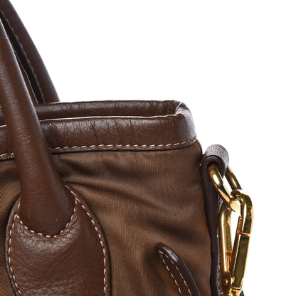 Prada Tessuto Nylon Soft Calf Small Tote Bruciato 12 of 14