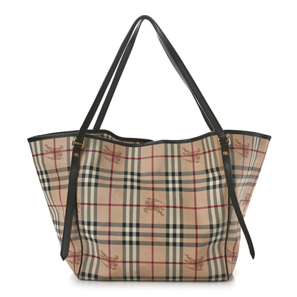 Burberry Haymarket Check Large Canterbury Tote Chocolate 1 of 14