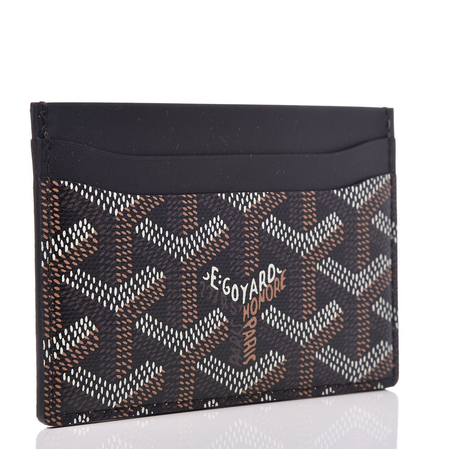 Goyardine Saint Sulpice Card Holder Black