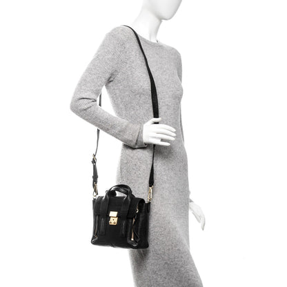 3.1 Phillip Lim 3.1 Textured Calfskin Mini Pashli Satchel Black 2 of 7