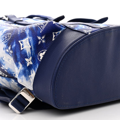Louis Vuitton Cowhide Monogram Bandana Christopher MM Backpack Blue 8 of 9