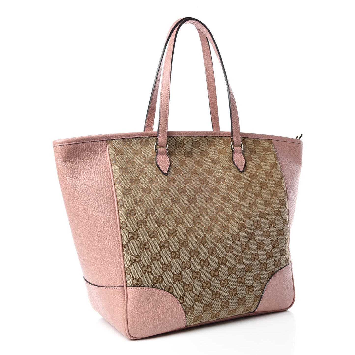Monogram Bree Zippered Tote Beige Soft Pink