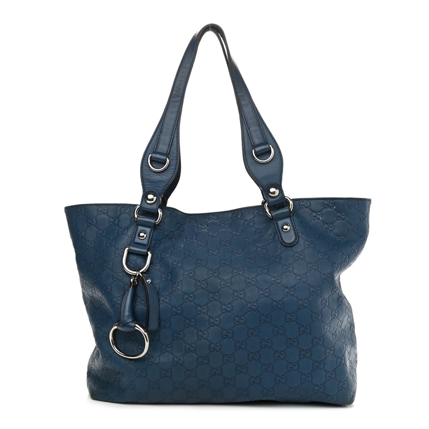 Guccissima Medium Icon Bit Tote Blue