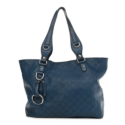 Gucci Guccissima Medium Icon Bit Tote Blue 1 of 23