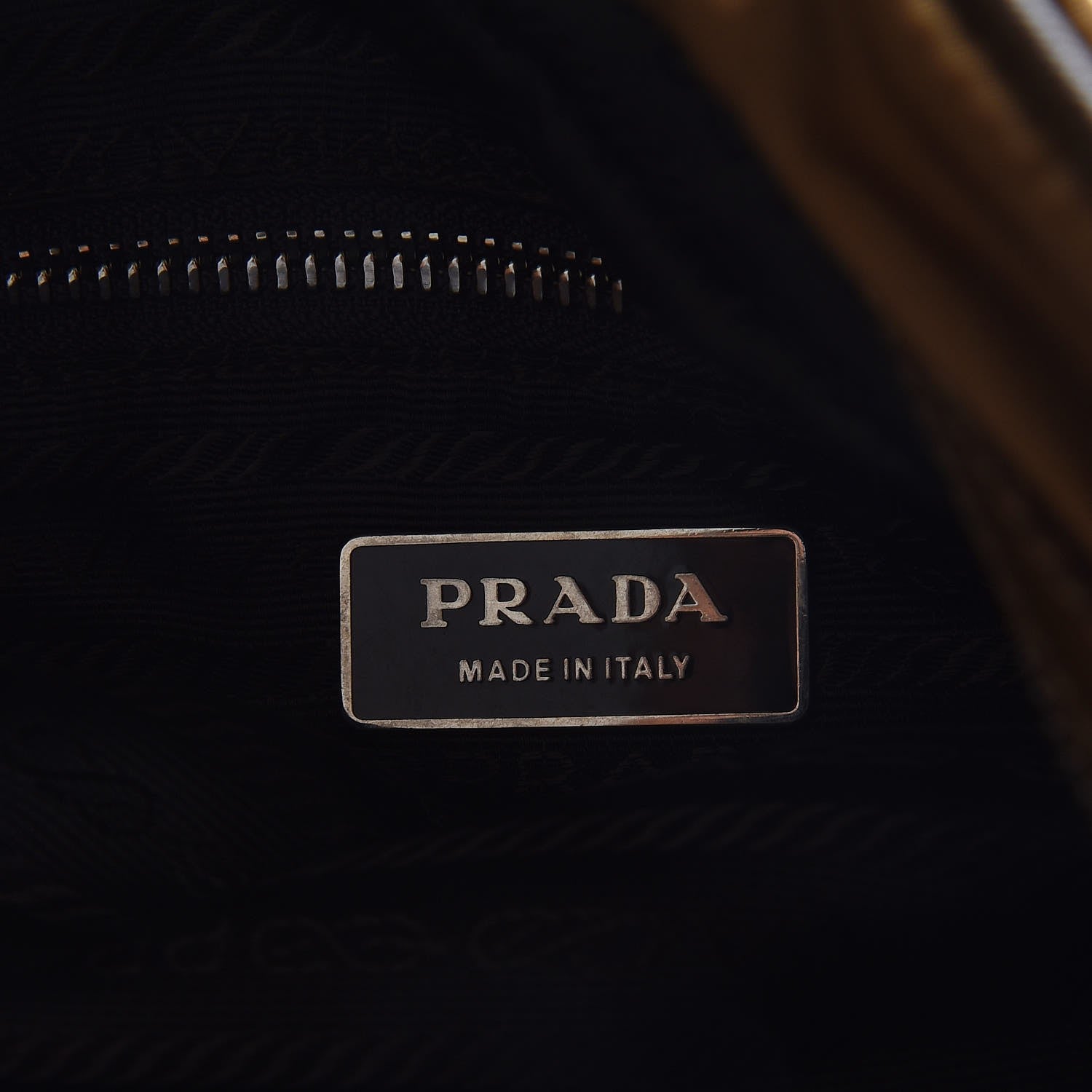 Prada Tessuto Nylon Saffiano Shoulder Bag Tobacco 6 of 8