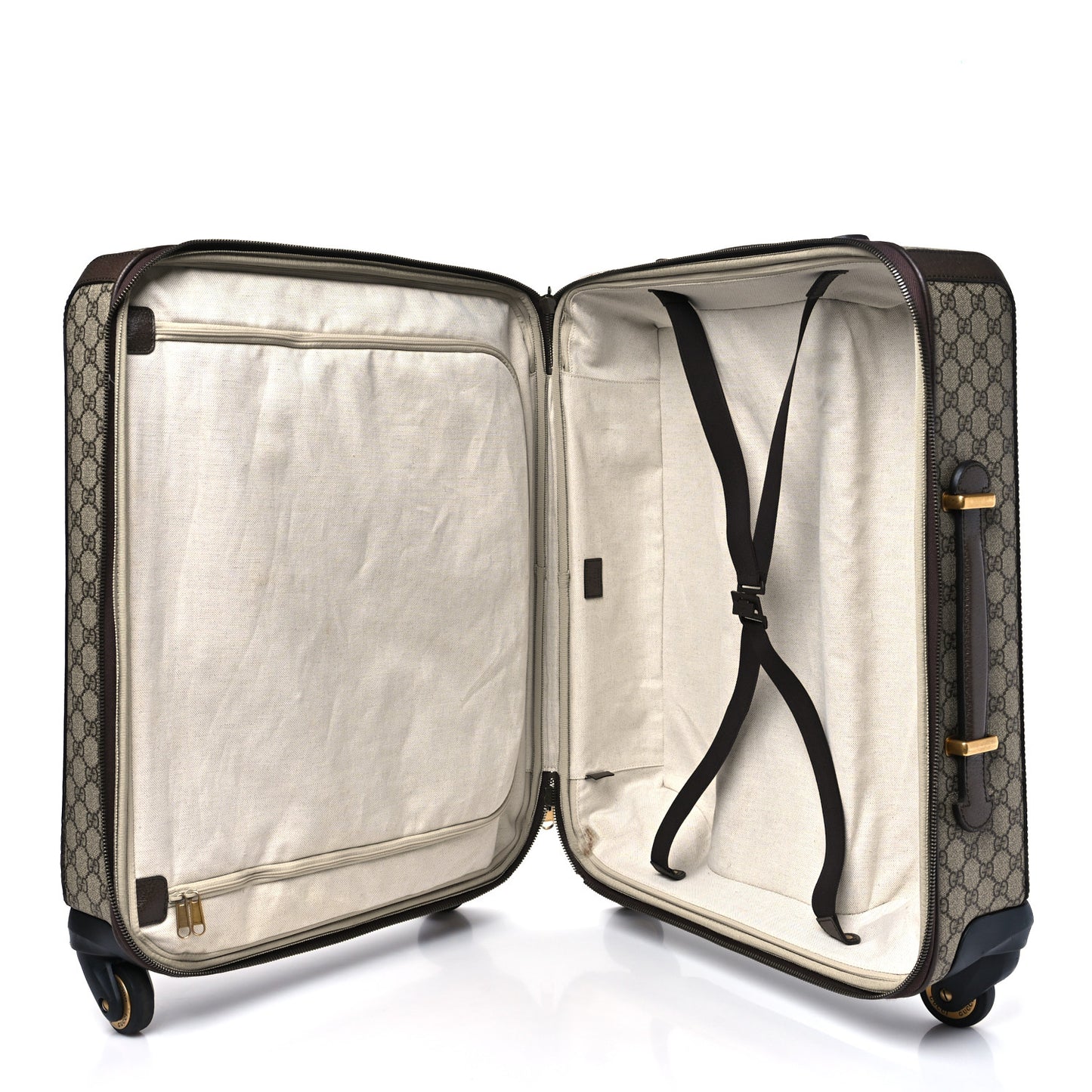 GG Supreme Monogram Web Medium Savoy Trolley Beige Ebony