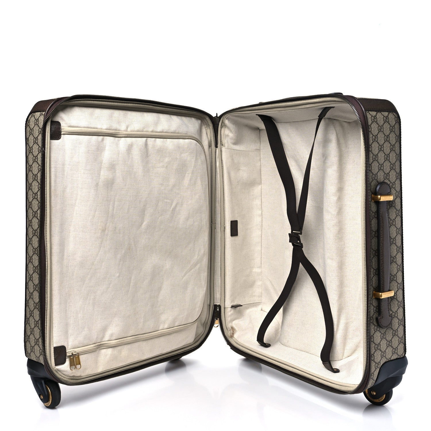 Gucci GG Supreme Monogram Web Medium Savoy Trolley Beige Ebony 4 of 13