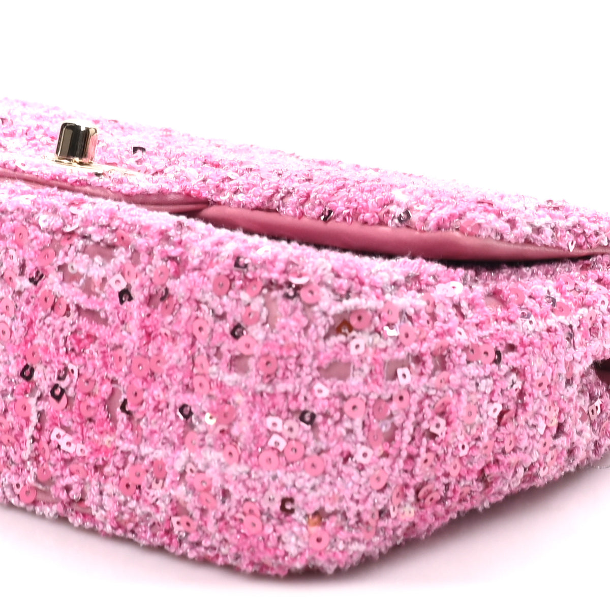 Sequin Small Single Flap Pink Dark Pink