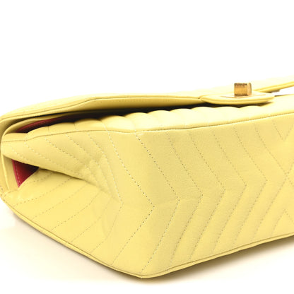 Chanel Sheepskin Chevron Quilted 2.55 Reissue 226 Flap Yellow 9 of 10