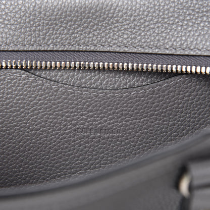 Balenciaga Grained Calfskin Neo Classic Silver Hardware Mini City Dark Grey 8 of 10