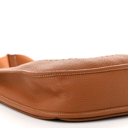 Hermes Taurillon Clemence Evelyne III PM Gold 9 of 12