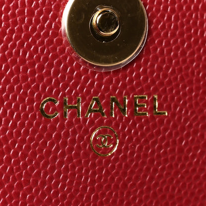 Chanel Caviar Quilted Pocket Twins Clutch With Chain Burgundy 7 of 12