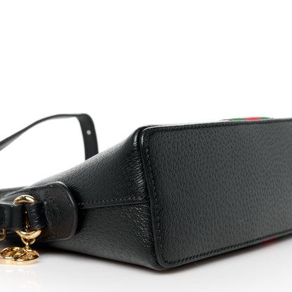Gucci Calfskin GG Web Small Ophidia Dome Shoulder Bag Black 10 of 11