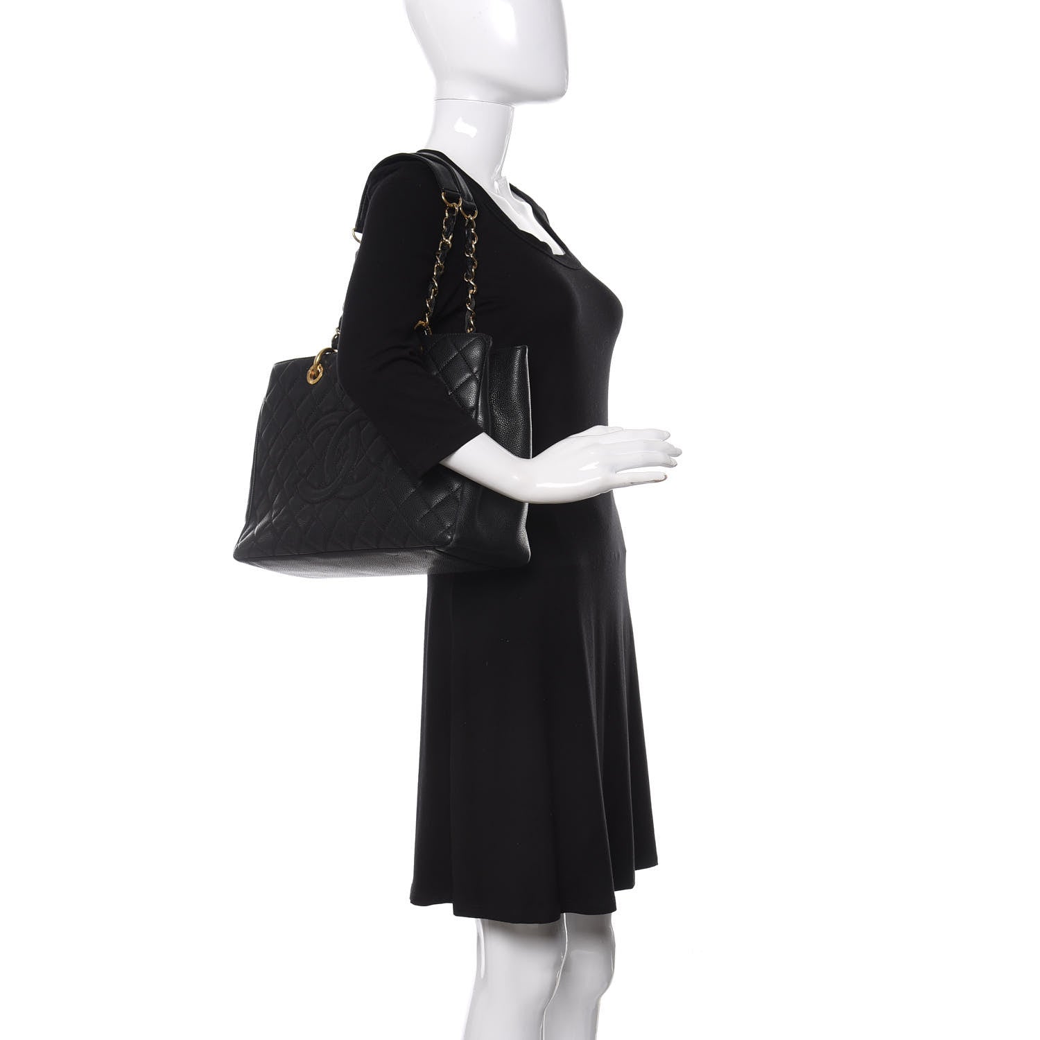 Chanel Caviar Quilted Grand Shopping Tote GST Black 2 of 10
