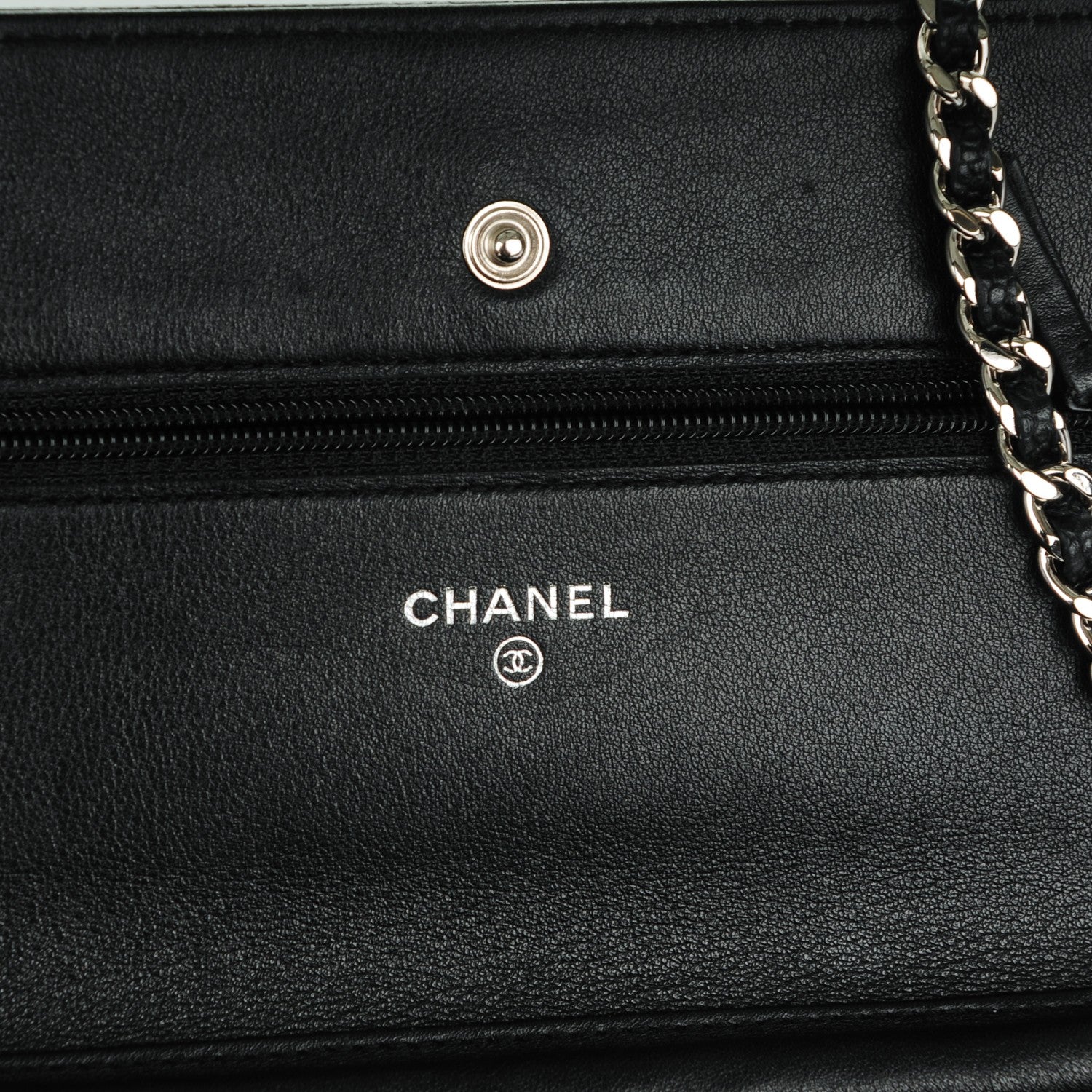 Chanel Caviar Timeless CC Wallet On Chain WOC Black 6 of 8