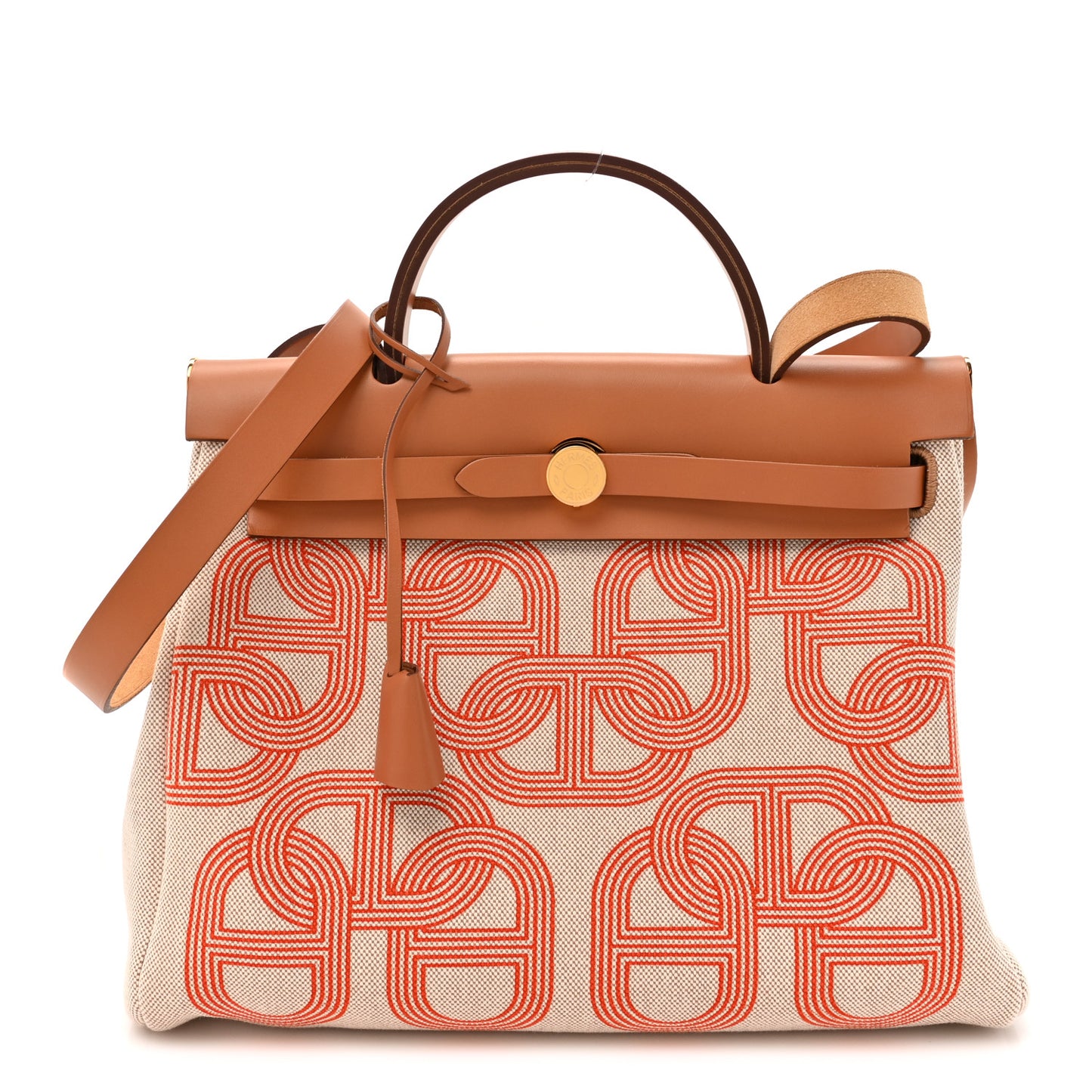 H Plume Canvas Vache Hunter Circuit 24 Herbag Zip Retourne 31 Orange Mecano Ecru Beige Naturel