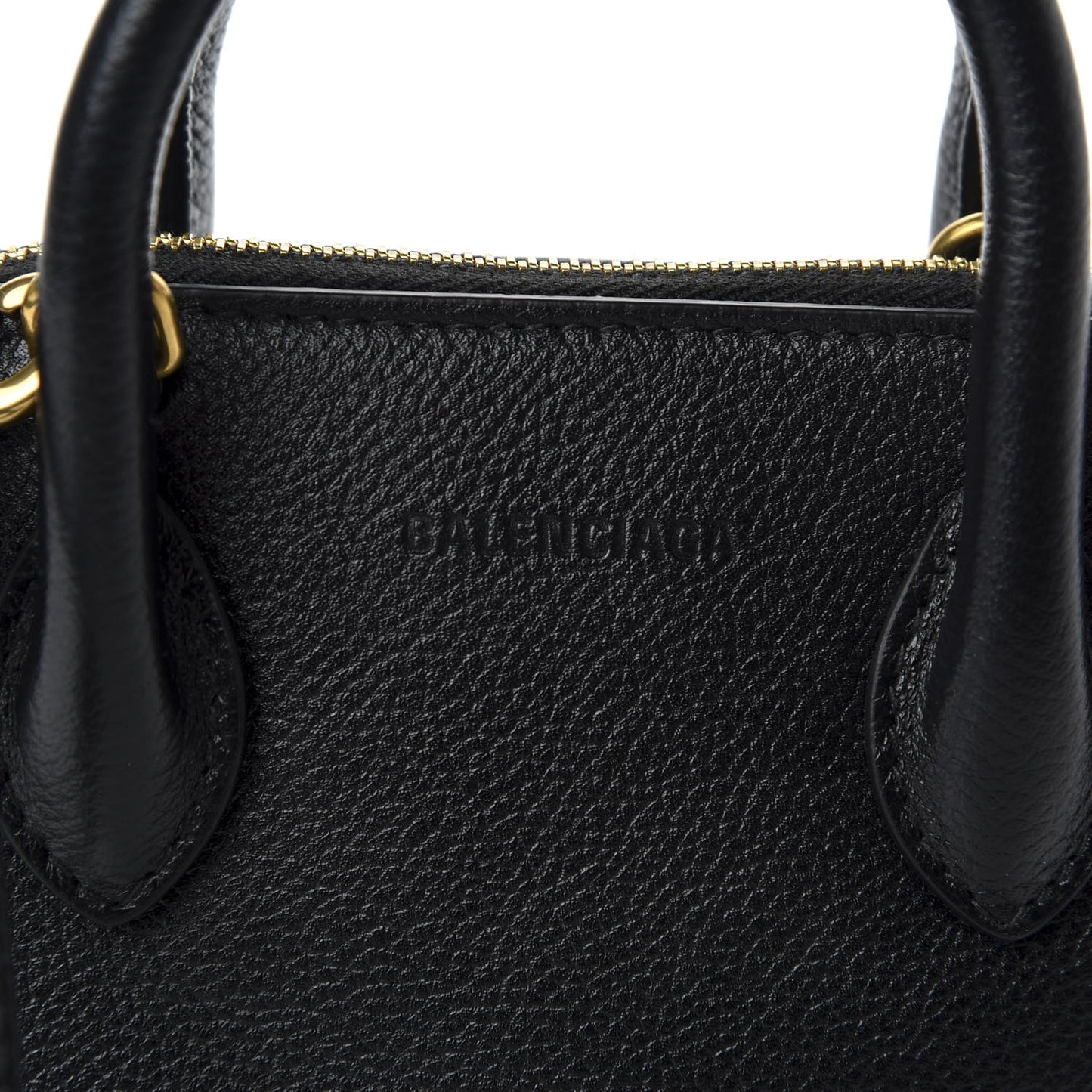 Grained Calfskin XXS Ville Top Handle Bag Black