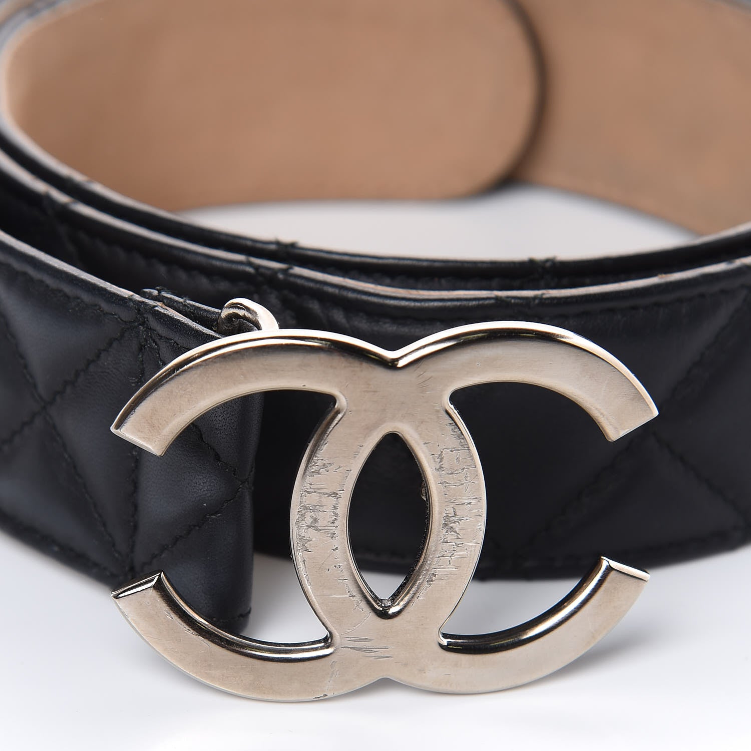 Chanel Lambskin Quilted CC Belt 90 36 Black 9 of 10