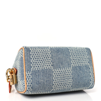 Louis Vuitton Damier Denim 3D Speedy Bandouliere 18 Bleu 4 of 9