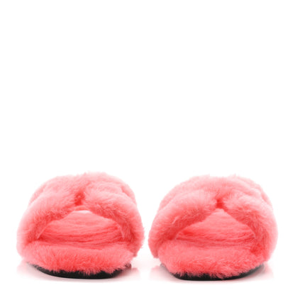 Hermes Woolskin Oran Sandals 37 Rose Du Desert 3 of 8
