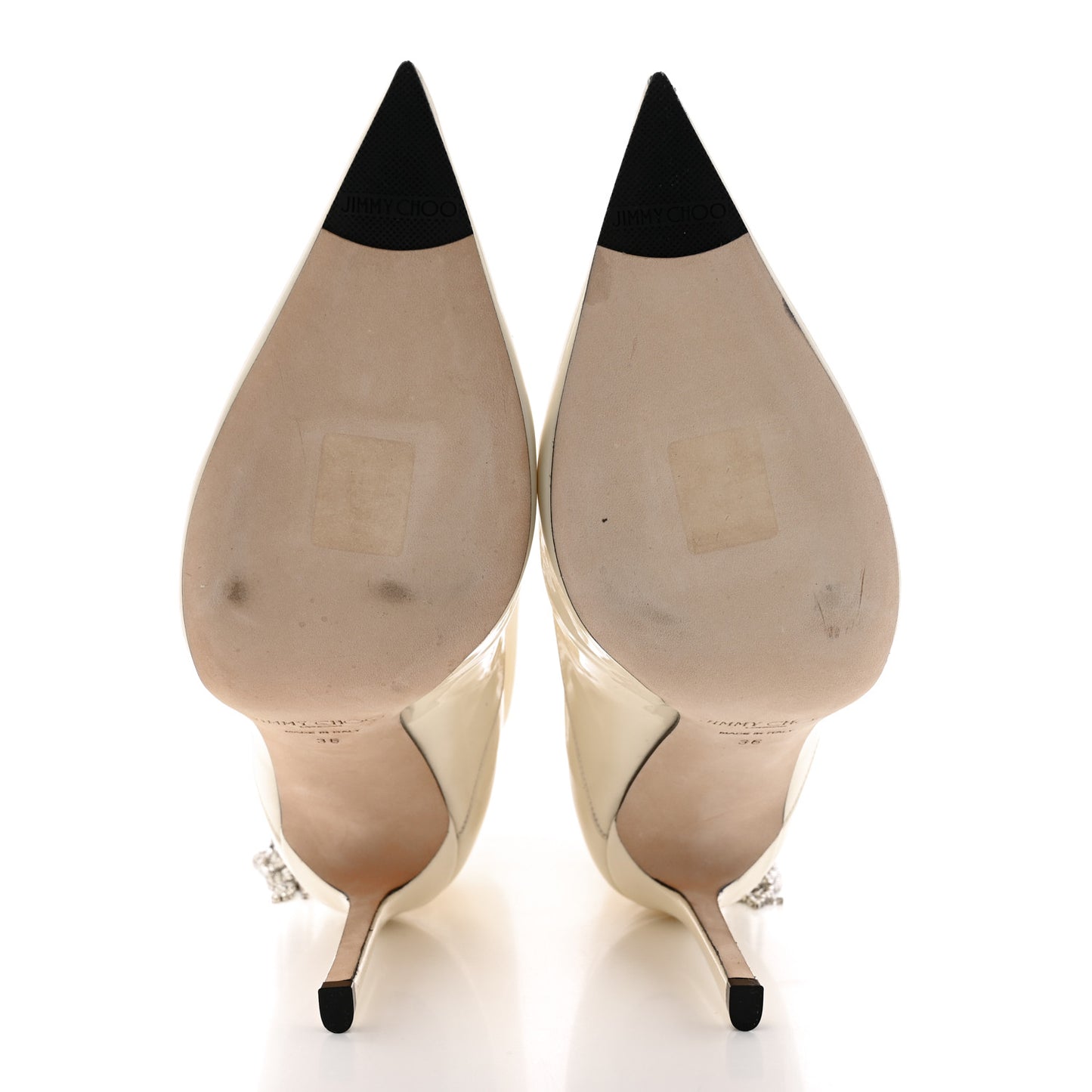Patent Crystal Oriel 95 Boots 36 White