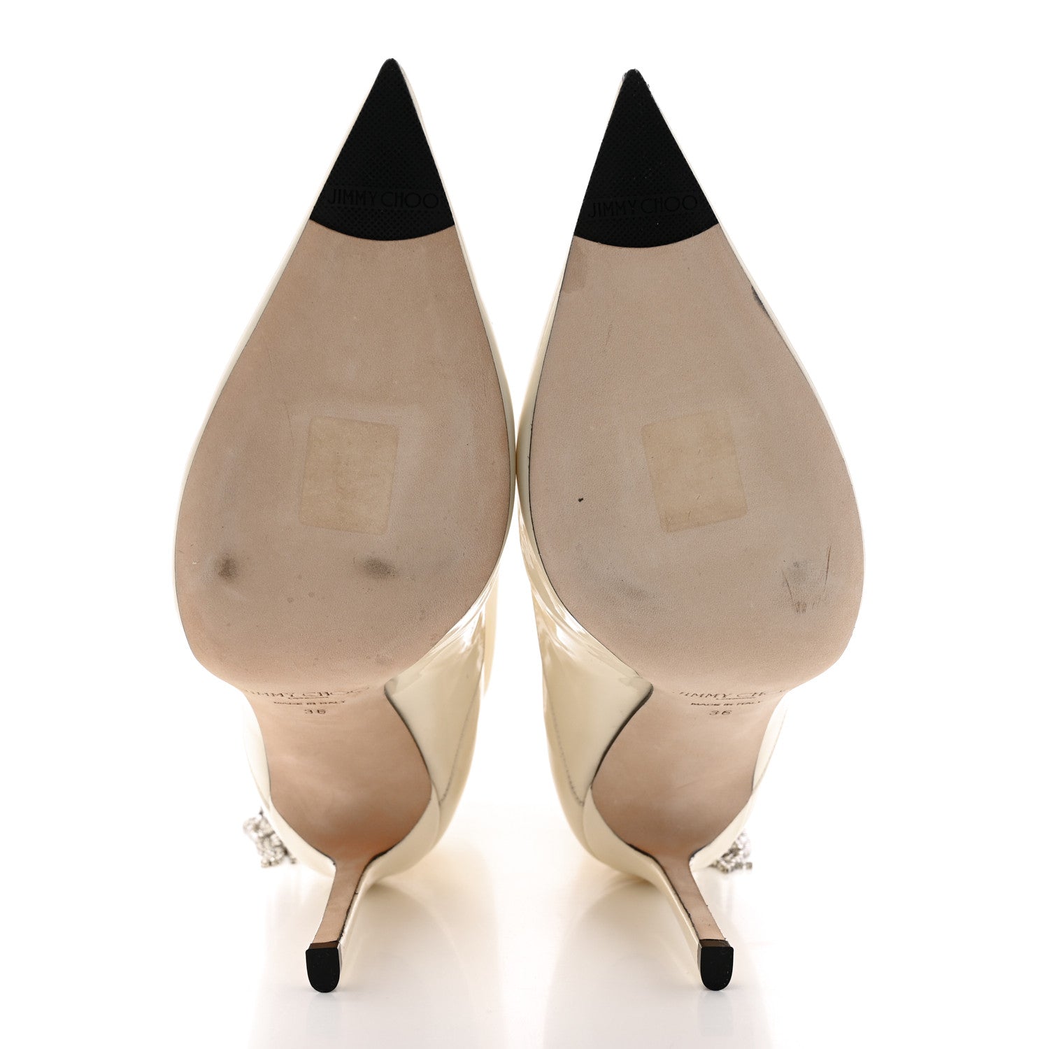 Jimmy Choo Patent Crystal Oriel 95 Boots 36 White 5 of 15