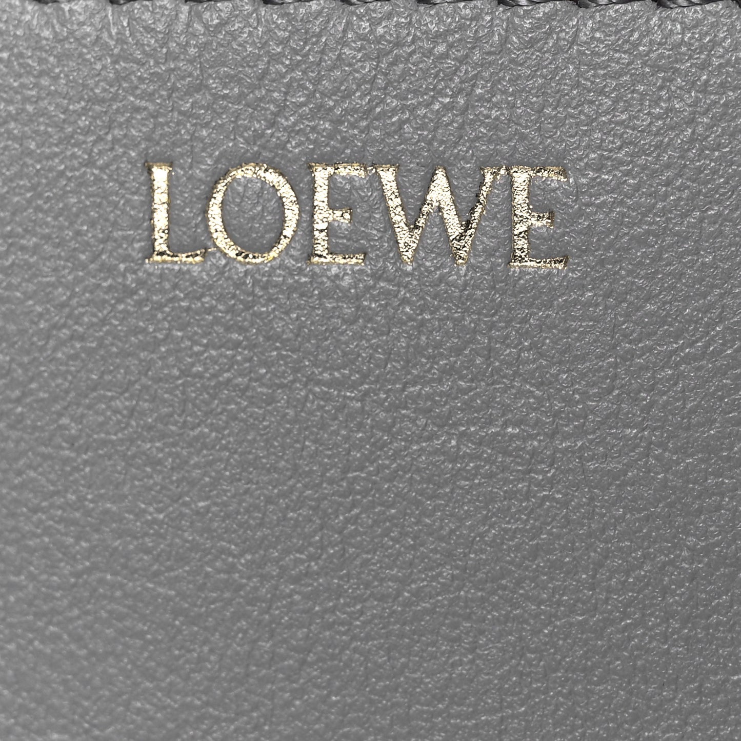 Shiny Calfskin Mini Puzzle Fold Tote Pearl Grey Dark Grey