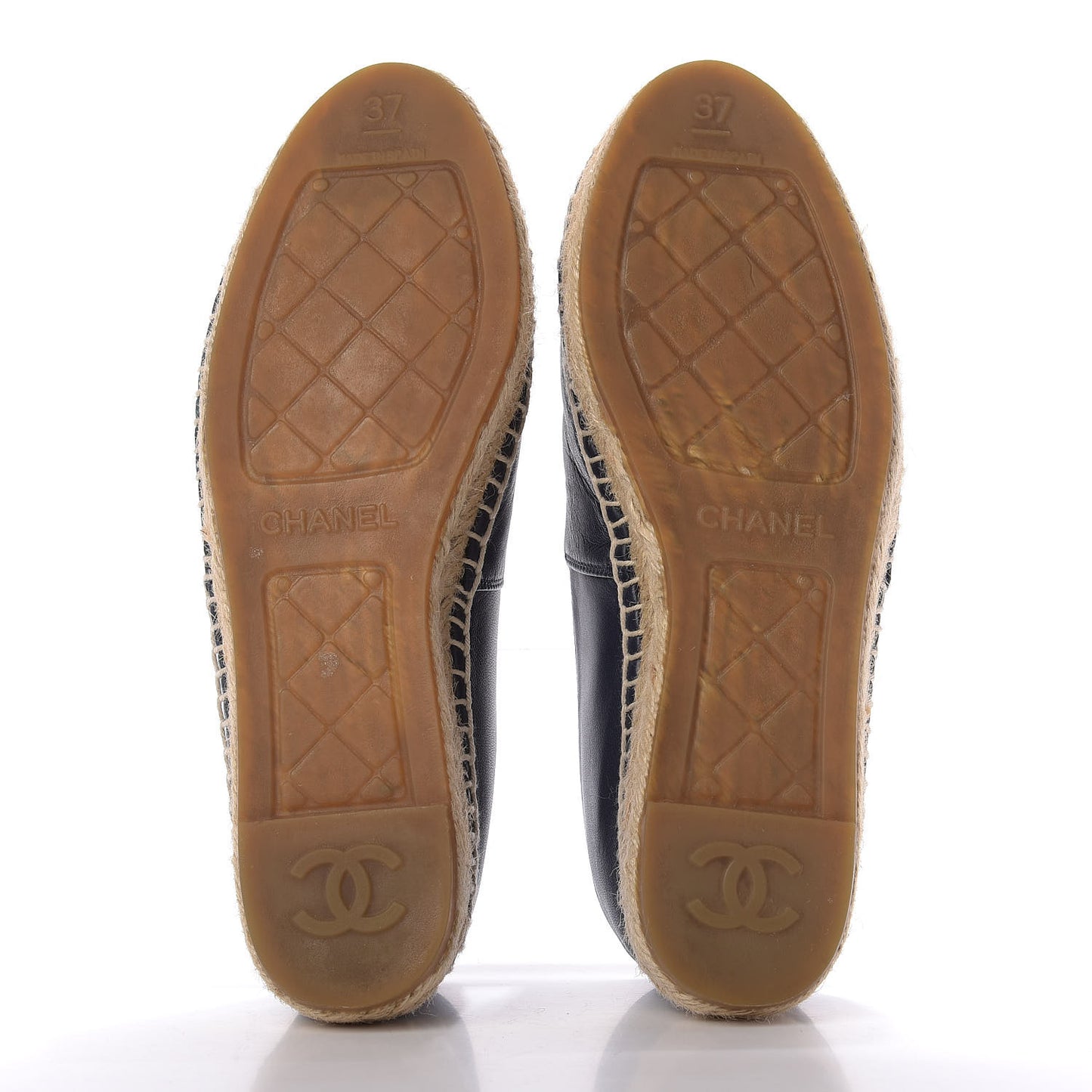 Lambskin CC Espadrilles 37 Navy Black