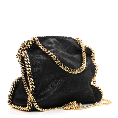 Stella McCartney Shaggy Deer Mini Falabella Fold Over Tote Black 3 of 10