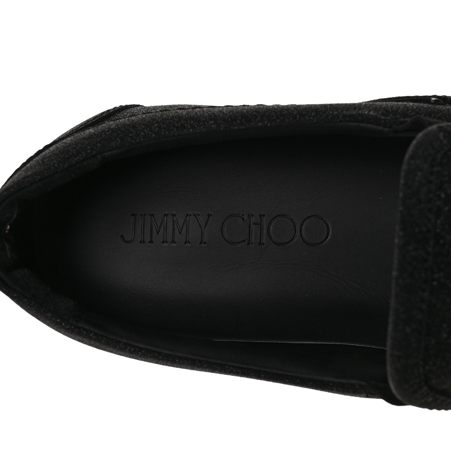 Jimmy Choo Fine Glitter Suede Mens Grove Sneakers 41 Black 7 of 8